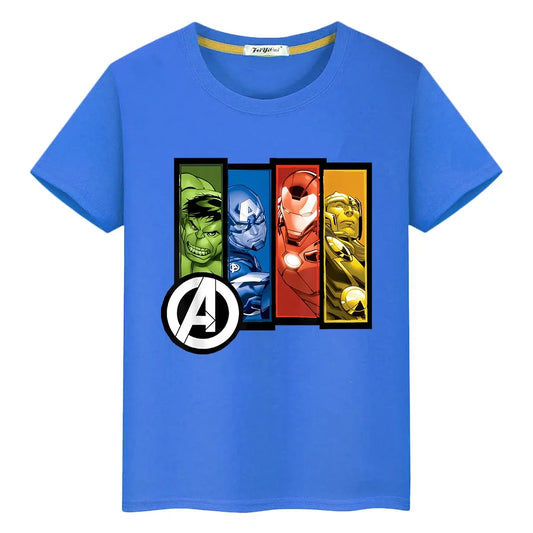 Marvel Avengers Kinder-T-Shirt – 100 % Baumwolle mit Superhelden-Print
