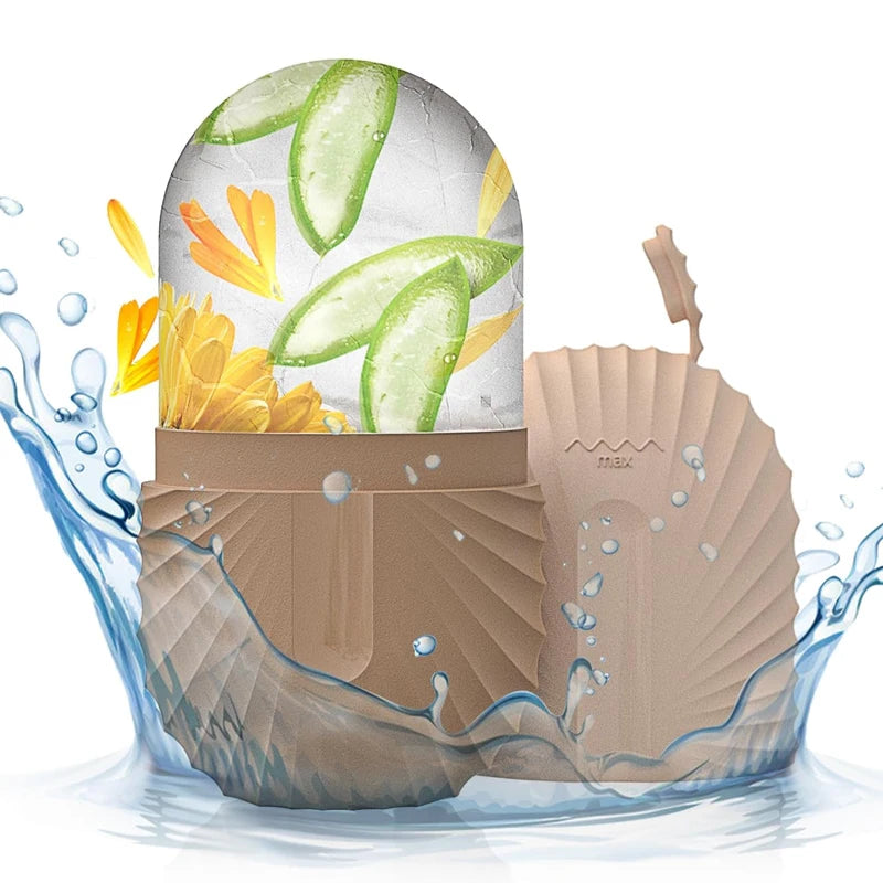 Eis Gesichtsroller aus Silikon – Ice Face Roller gegen Schwellungen, Augenringe & vergrößerte Poren