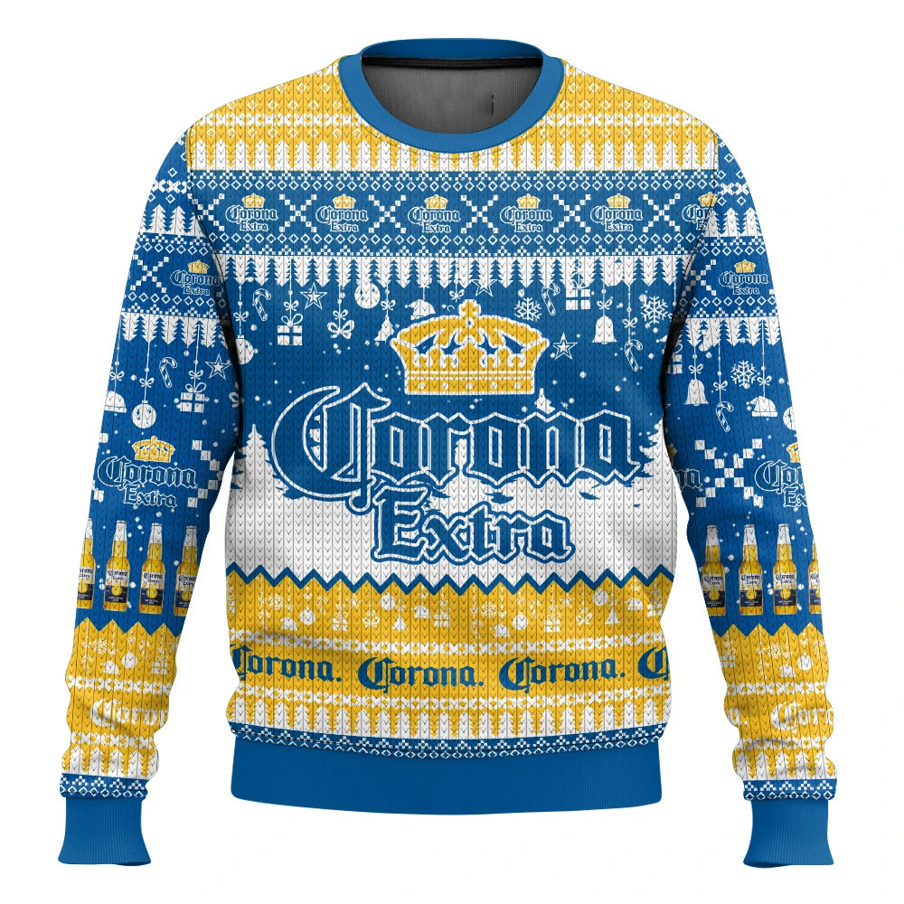 Stylischer „Corona Extra“ Weihnachtspullover