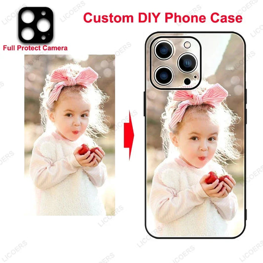Personalisierte matte Handyhülle für iPhone 17 Air, 16, 15, 14, 13, 12, 11 Pro Max – DIY Foto-Case aus Soft-Silikon, leicht & stoßfest