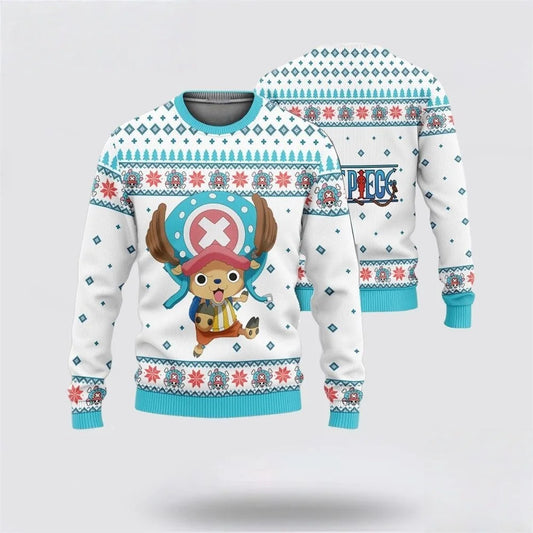 One Piece Weihnachts Sweater – Piratenstark durch die Winterzeit