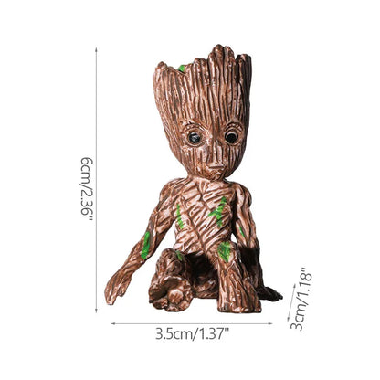 Figura de Groot de 5 cm – Figura decorativa en miniatura de dibujos animados para escritorio y hogar | Guardianes de la Galaxia 