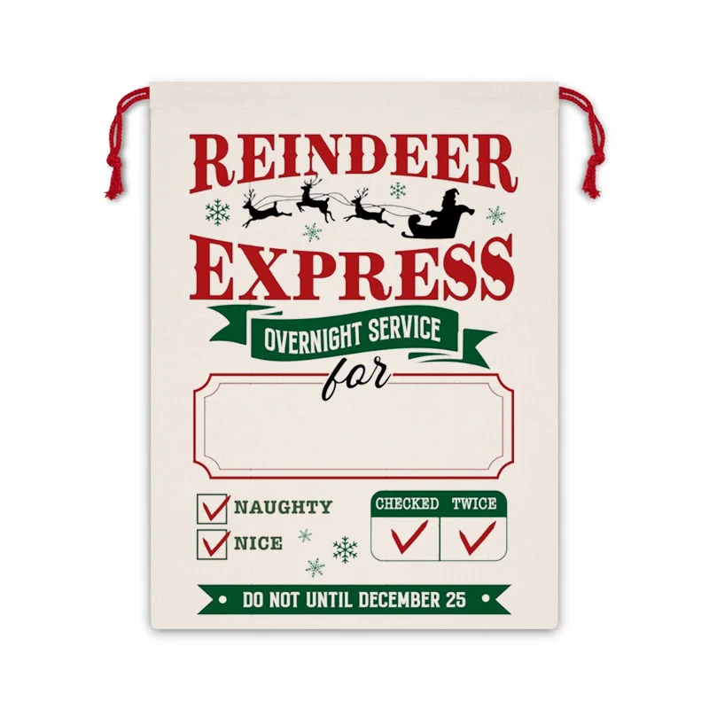 Bolsa de regalo navideña personalizada: 30 x 40 cm, ideal para regalar a niños y adolescentes.