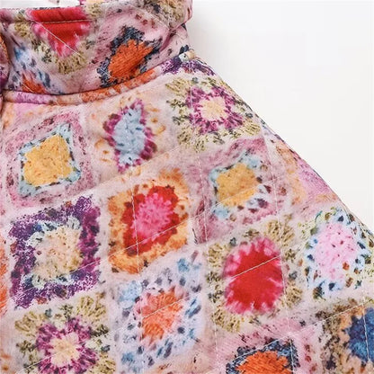 Chaqueta acolchada colorida para mujer