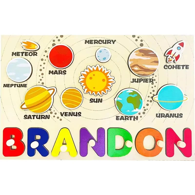 Rompecabezas de madera Montessori personalizado: rompecabezas con nombre para niños | Juguete educativo y regalo 