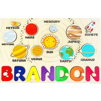 Rompecabezas de madera Montessori personalizado: rompecabezas con nombre para niños | Juguete educativo y regalo 