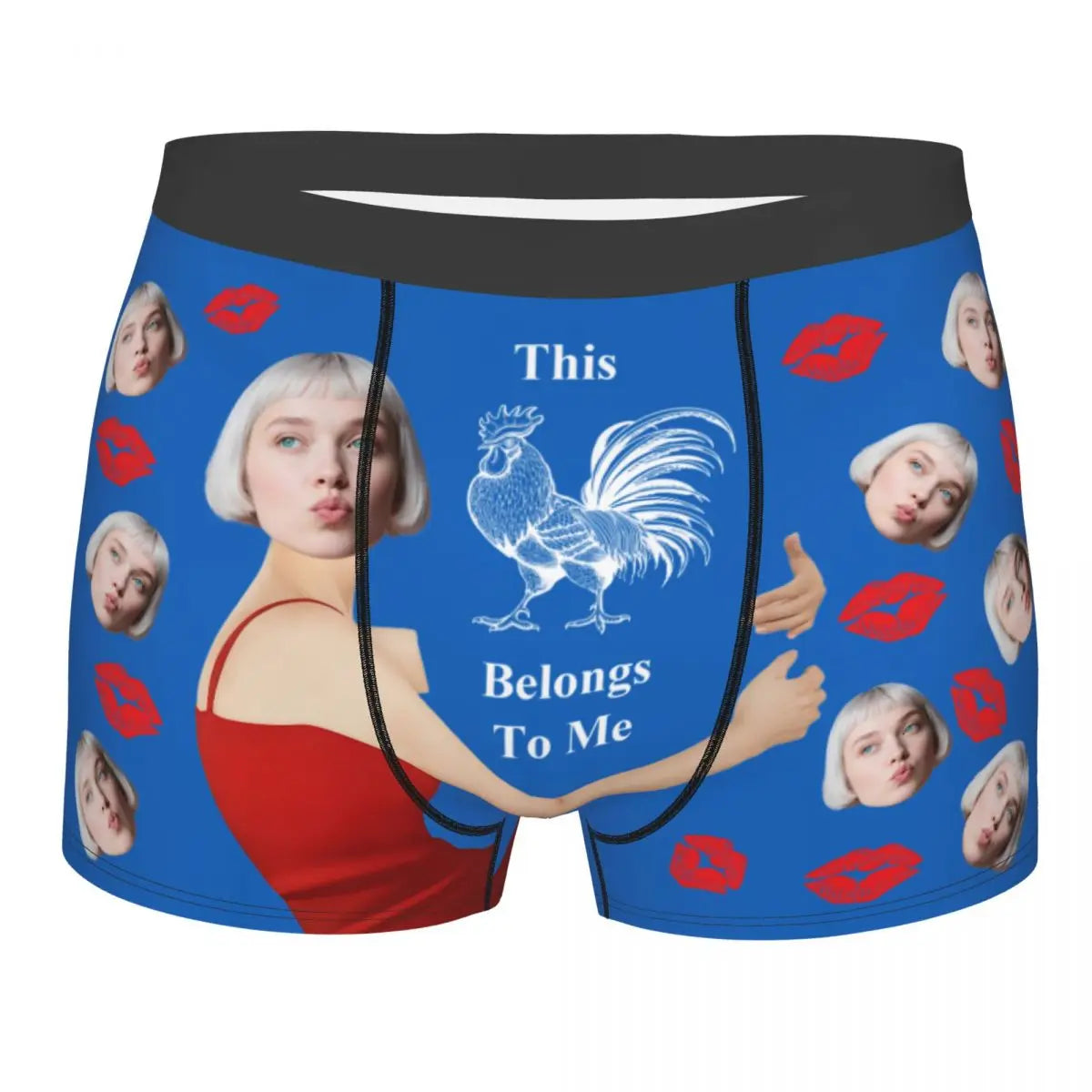Personalisierte Foto-Boxershorts für Männer – individuelle Boxer Briefs mit Gesicht, weiche Unterwäsche (95% Polyester/5% Elasthan), Valentinstag Geschenk für Ehemann