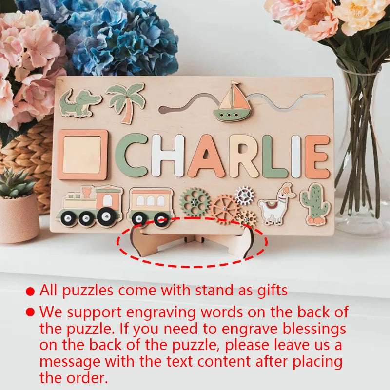 Rompecabezas de madera Montessori personalizado: rompecabezas con nombre para niños | Juguete educativo y regalo 