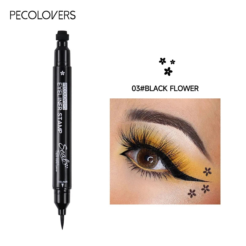 2-in-1 Star & Moon Liquid Eyeliner – Schwarzer Eyeliner-Stift mit Stempel, wasserfest & langanhaltend