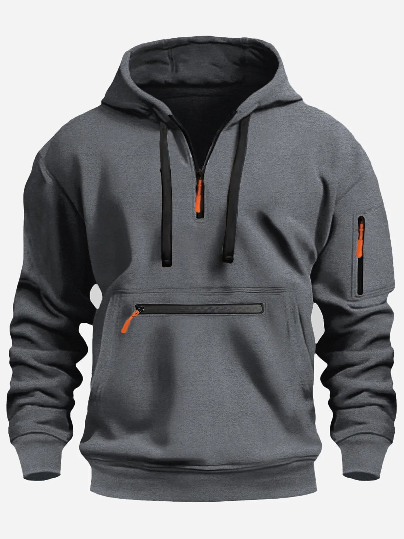 Stylischer Hoodie mit Zipper Details & Utility  Taschen