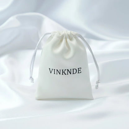 100x Personalized Satin Drawstring Bags – Jewelry Bags, Gift &amp; Candy Bags with Logo for Wedding &amp; Events