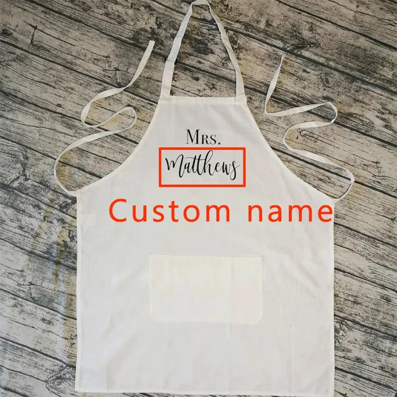 Delantales personalizados para Sr. y Sra.: regalo de boda y pareja para los novios