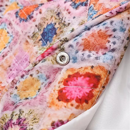 Chaqueta acolchada colorida para mujer