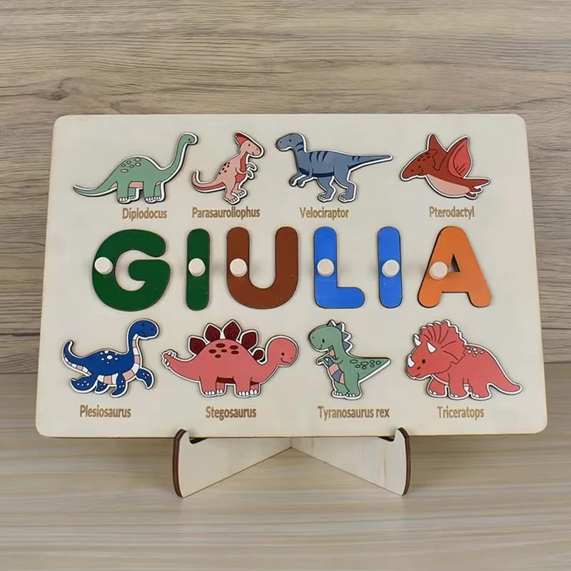 Rompecabezas de madera Montessori personalizado: rompecabezas con nombre para niños | Juguete educativo y regalo 