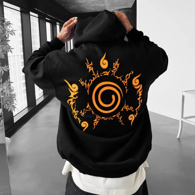 Sudadera con capucha Naruto Colección 2025 de algodón – Para niños y adultos