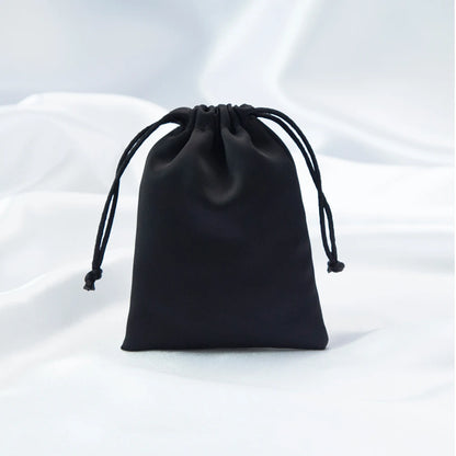100x Personalized Satin Drawstring Bags – Jewelry Bags, Gift &amp; Candy Bags with Logo for Wedding &amp; Events