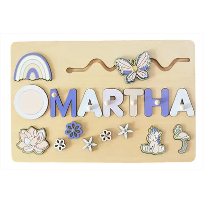 Rompecabezas de madera Montessori personalizado: rompecabezas con nombre para niños | Juguete educativo y regalo 