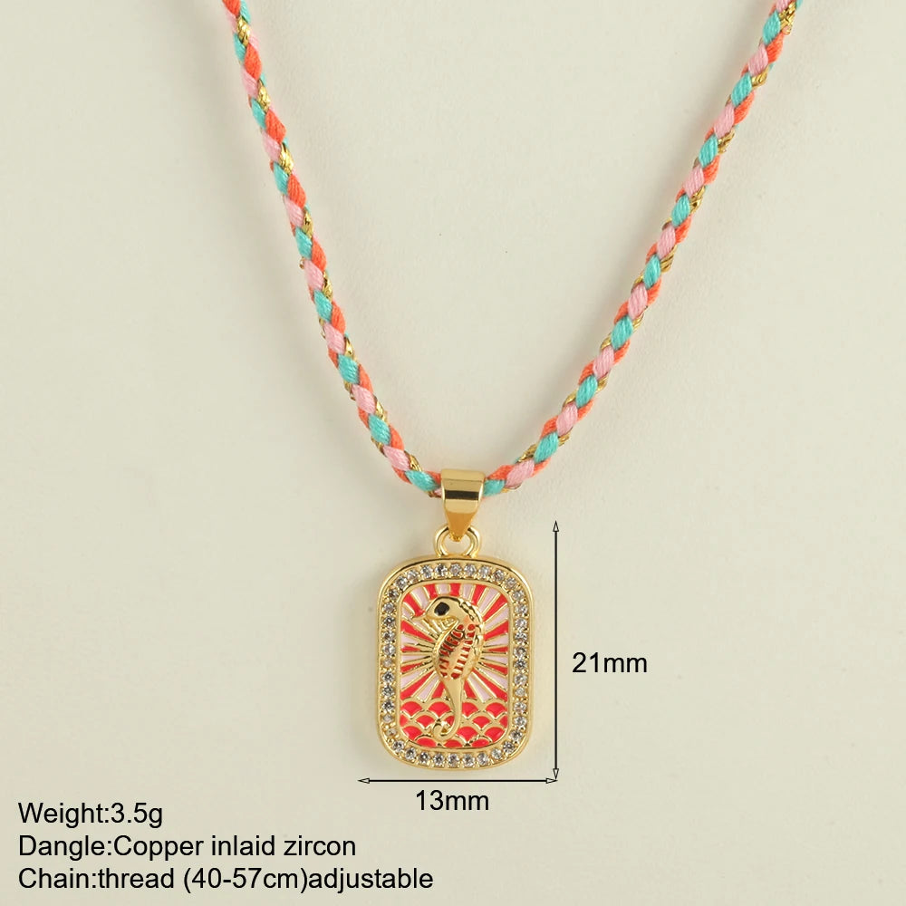 Boho Pop Art Halskette – Sommerliches Statement-Piece