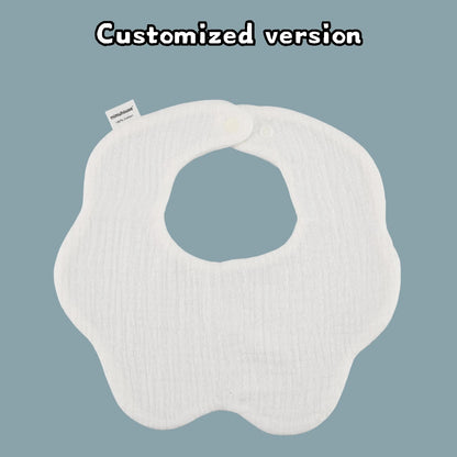 Personalisierter individueller Name, bestickter Buchstabe für Neugeborene, Kinderzimmer, Baby-Lätzchen, Spucktuch, Blumenform, Geschenke für Jungen und Mädchen