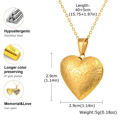 Medallón de corazón con foto: tu joya personal