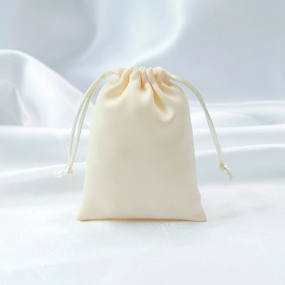 100x Personalized Satin Drawstring Bags – Jewelry Bags, Gift &amp; Candy Bags with Logo for Wedding &amp; Events