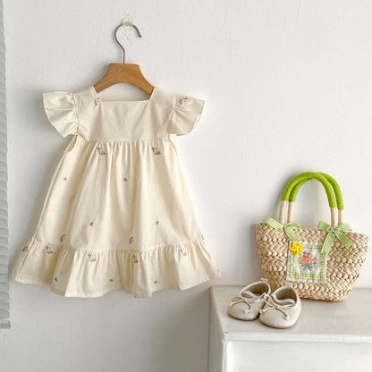 Vestido de verano “Vanilla Blossom” con fino bordado