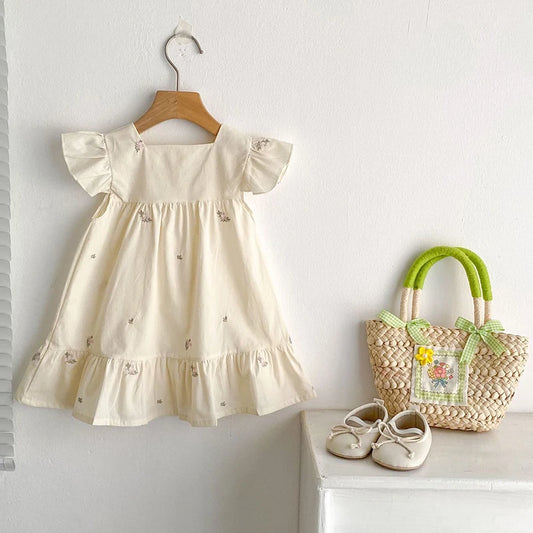 Vestido de verano “Vanilla Blossom” con fino bordado