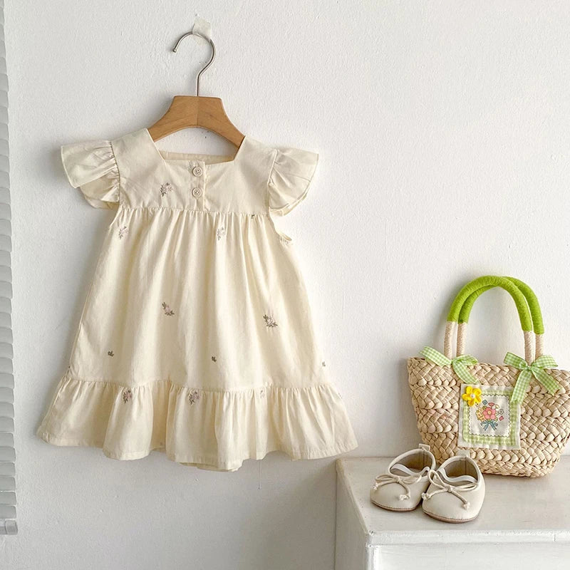 Vestido de verano “Vanilla Blossom” con fino bordado