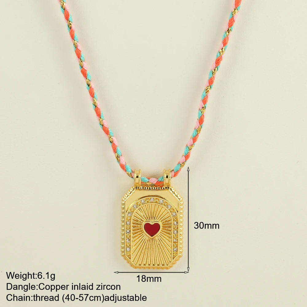 Boho Pop Art Halskette – Sommerliches Statement-Piece