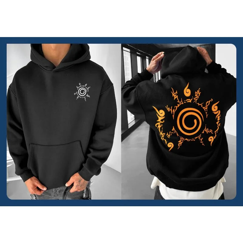 Sudadera con capucha Naruto Colección 2025 de algodón – Para niños y adultos