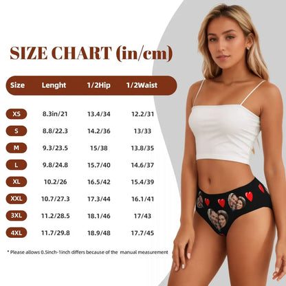 Personalisierte Foto-Höschen für Frauen – Gesicht Foto Unterwäsche (95% Polyester/5% Elasthan), bequeme Mid-Waist Slips als Valentinstag Geschenk
