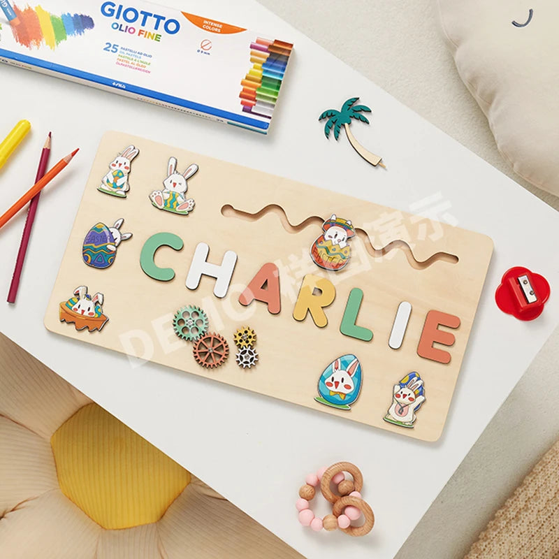 Rompecabezas de madera Montessori personalizado: rompecabezas con nombre para niños | Juguete educativo y regalo 