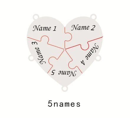 Llavero de corazón de acero inoxidable personalizado: 8 piezas, grabado para familiares, amigos o parejas