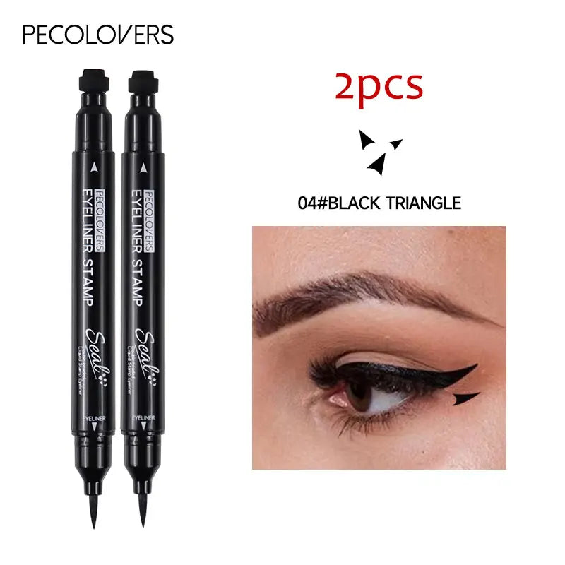 2-in-1 Star & Moon Liquid Eyeliner – Schwarzer Eyeliner-Stift mit Stempel, wasserfest & langanhaltend
