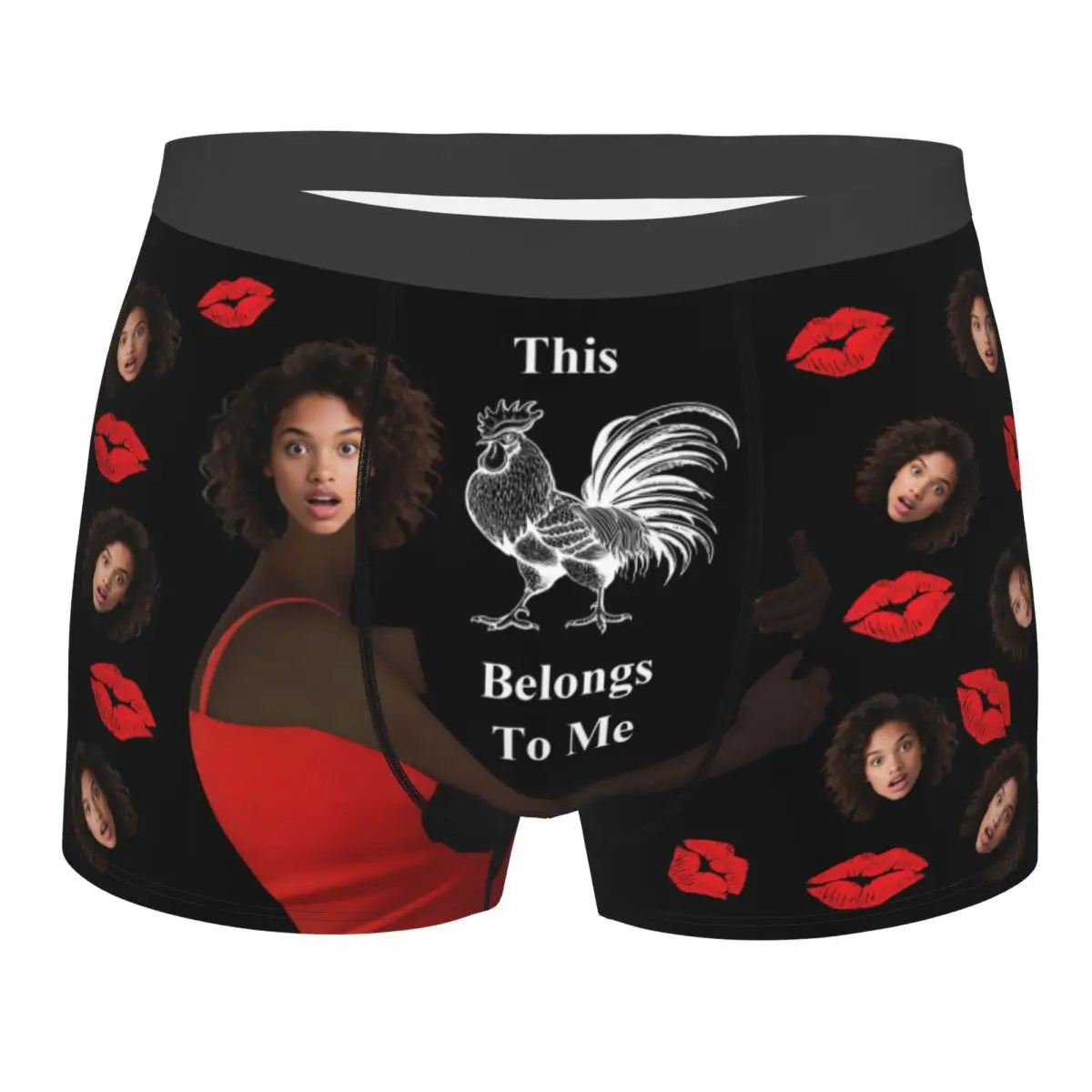 Personalisierte Foto-Boxershorts für Männer – individuelle Boxer Briefs mit Gesicht, weiche Unterwäsche (95% Polyester/5% Elasthan), Valentinstag Geschenk für Ehemann
