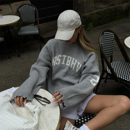 Mode Stricken Gestreiften Strickjacke Frauen Lose Stehkragen Zipper Volle Hülse Pullover 2026 Frühling Herbst Dame Lässige Strickwaren Neue