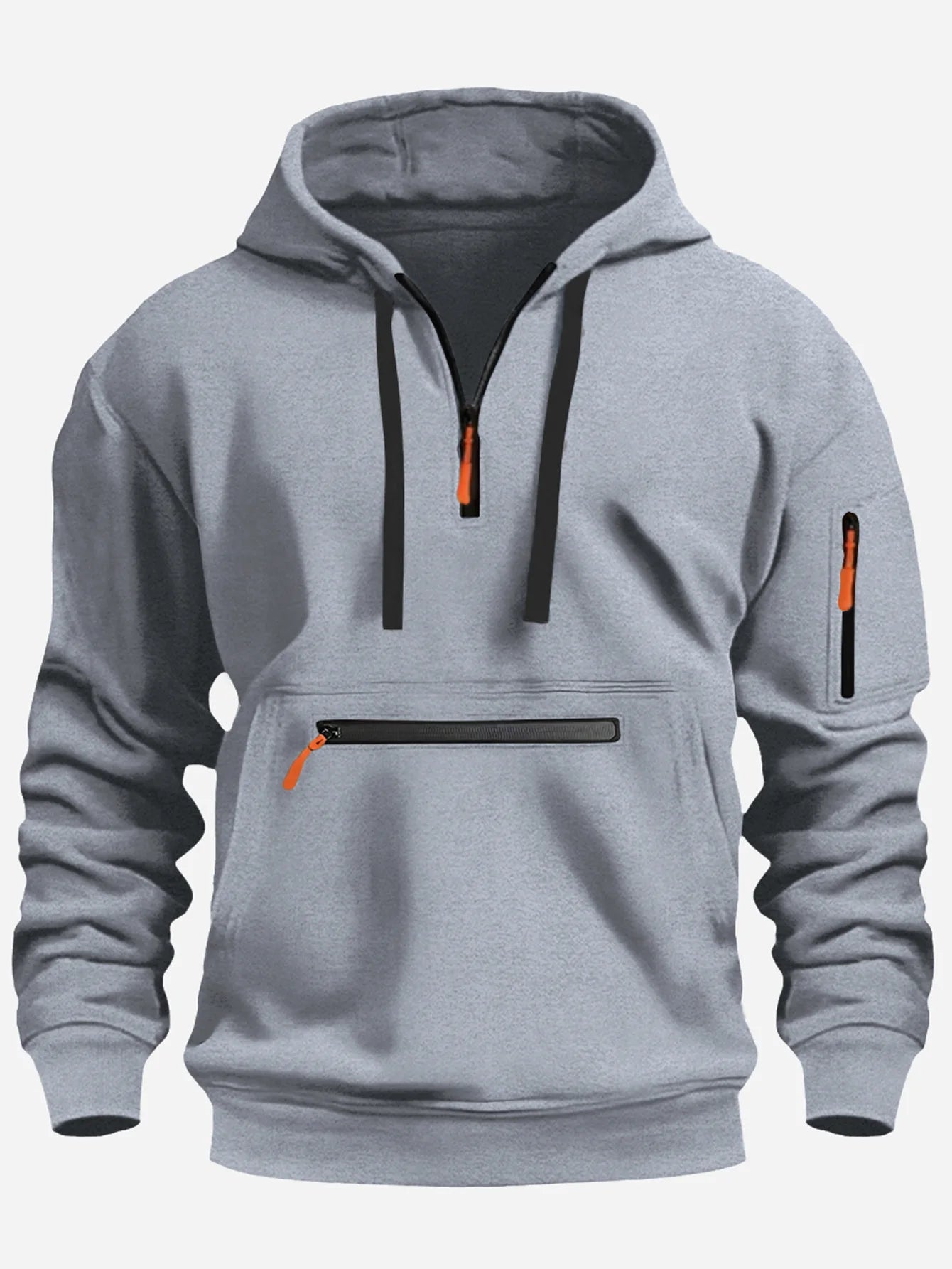 Stylischer Hoodie mit Zipper Details & Utility  Taschen