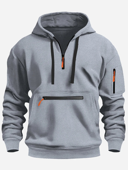 Stylischer Hoodie mit Zipper Details & Utility  Taschen