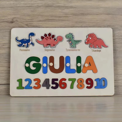 Rompecabezas de madera Montessori personalizado: rompecabezas con nombre para niños | Juguete educativo y regalo 