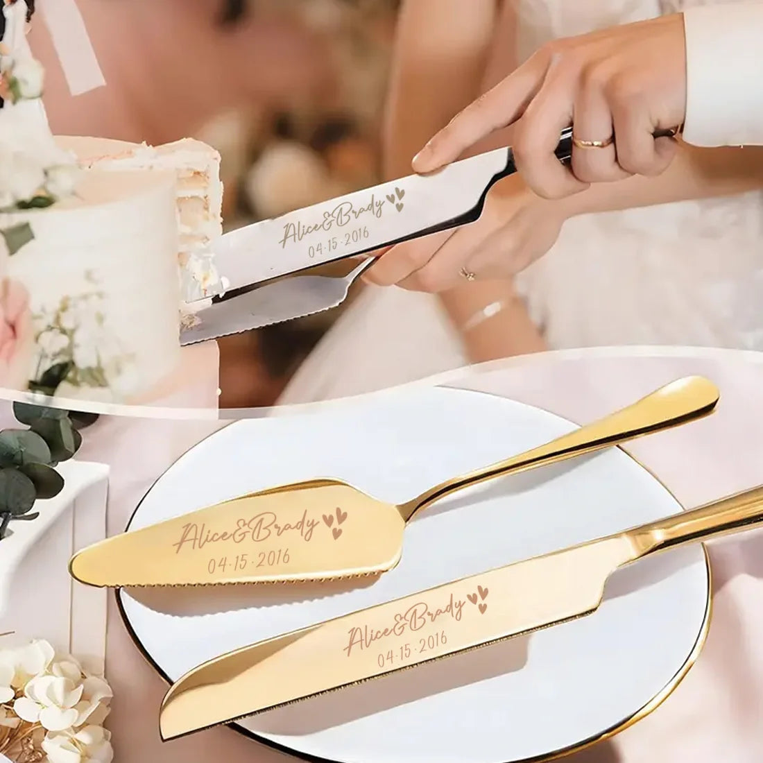 Elegantes Kuchenbesteck mit Gravur – für unvergessliche Anlässe