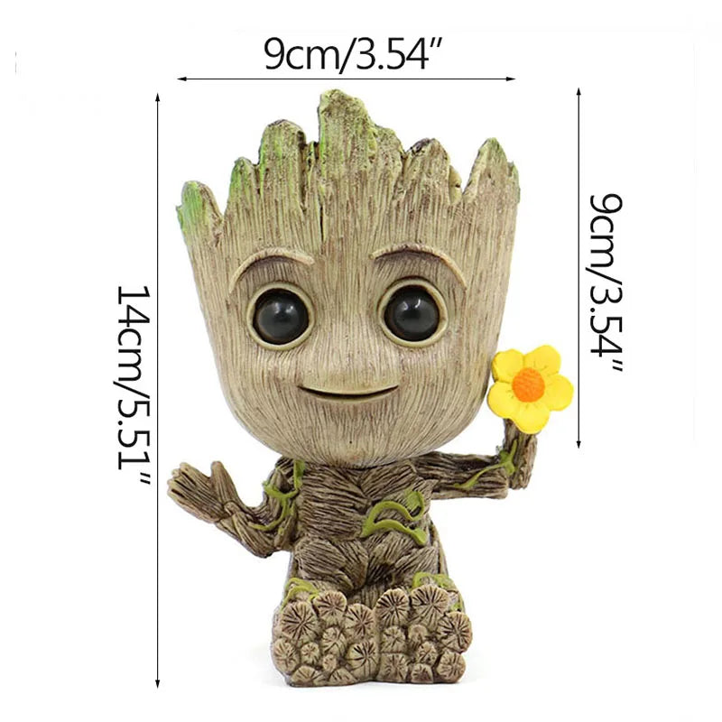 Figura de Groot de 5 cm – Figura decorativa en miniatura de dibujos animados para escritorio y hogar | Guardianes de la Galaxia 