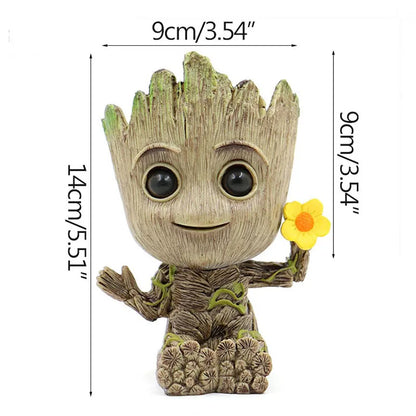 Figura de Groot de 5 cm – Figura decorativa en miniatura de dibujos animados para escritorio y hogar | Guardianes de la Galaxia 