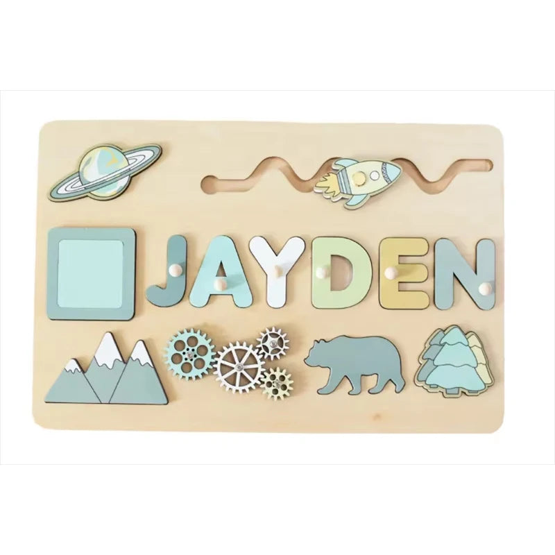 Rompecabezas de madera Montessori personalizado: rompecabezas con nombre para niños | Juguete educativo y regalo 