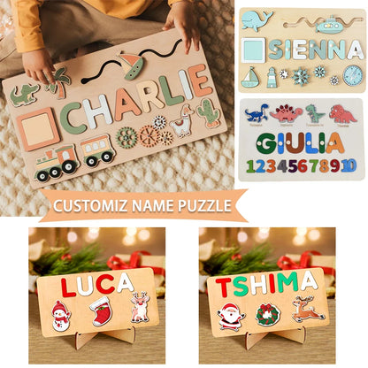 Rompecabezas de madera Montessori personalizado: rompecabezas con nombre para niños | Juguete educativo y regalo 