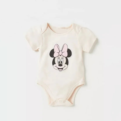 Conjunto MINISO de 3 bodies de bebé de manga corta con motivo de Mickey Mouse 