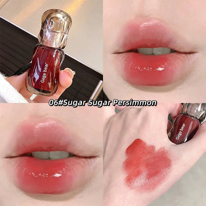 Gege Bear Crystal Gloss Lip Tint – Feuchtigkeitsspendender Lippenstift mit Spiegelglanz & aufpolsterndem Effekt (5 ml)