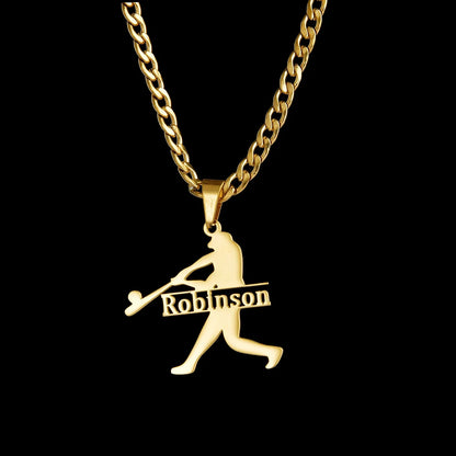 Collar con nombre deportivo personalizado en acero inoxidable: ¡tu nombre, tu estilo!