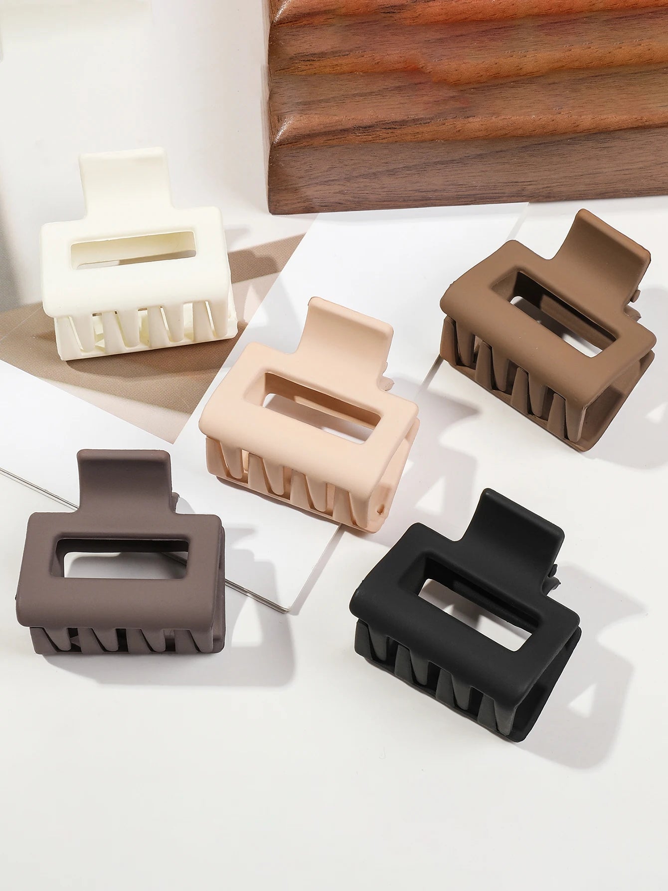 5er Set kleine Blumen-Haarklammern – Matte Mini-Haarclips für Frauen & Mädchen, ideal für feines Haar