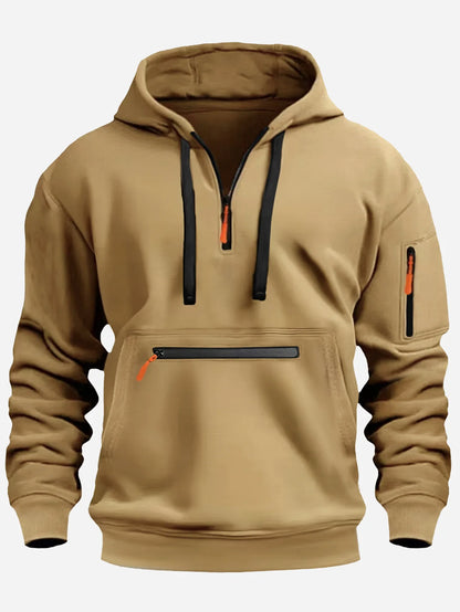 Stylischer Hoodie mit Zipper Details & Utility  Taschen