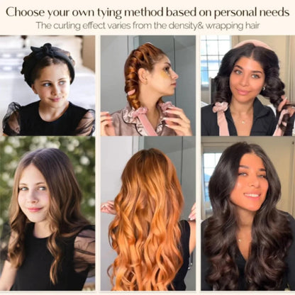 Heatless Curling Rod Stirnband – Weiche Locken ohne Hitze, Schlaf-Lockenwickler Haarband Set